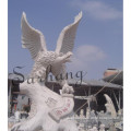 Large stone carving animal sculpture landscape garden decoration marble eagle statue